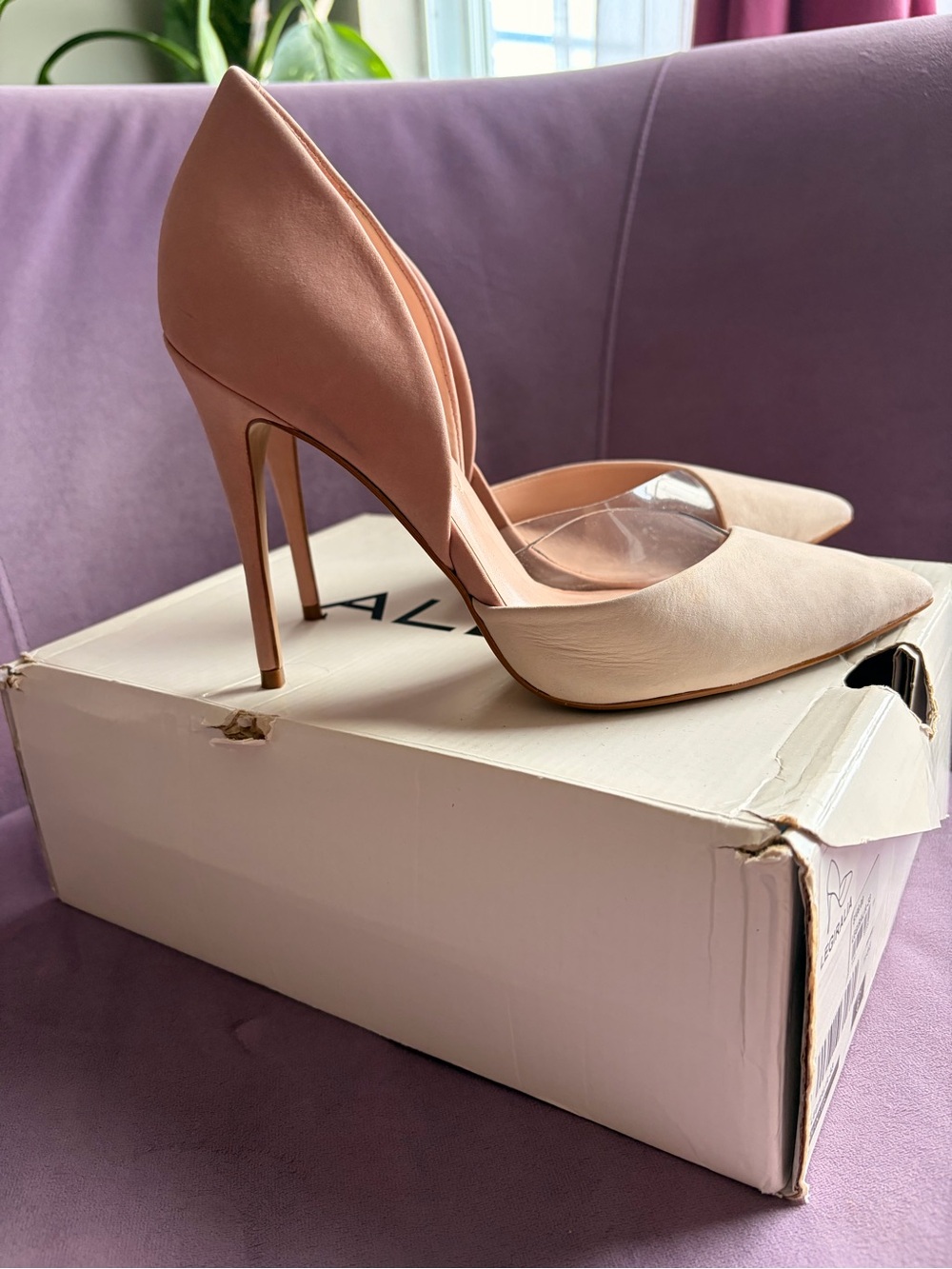 Aldo Blush Beige Pointed-Toe Stiletto Pumps